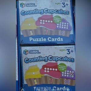 Learning Resources Counting Cupcakes Puzzle Cards - set of 2